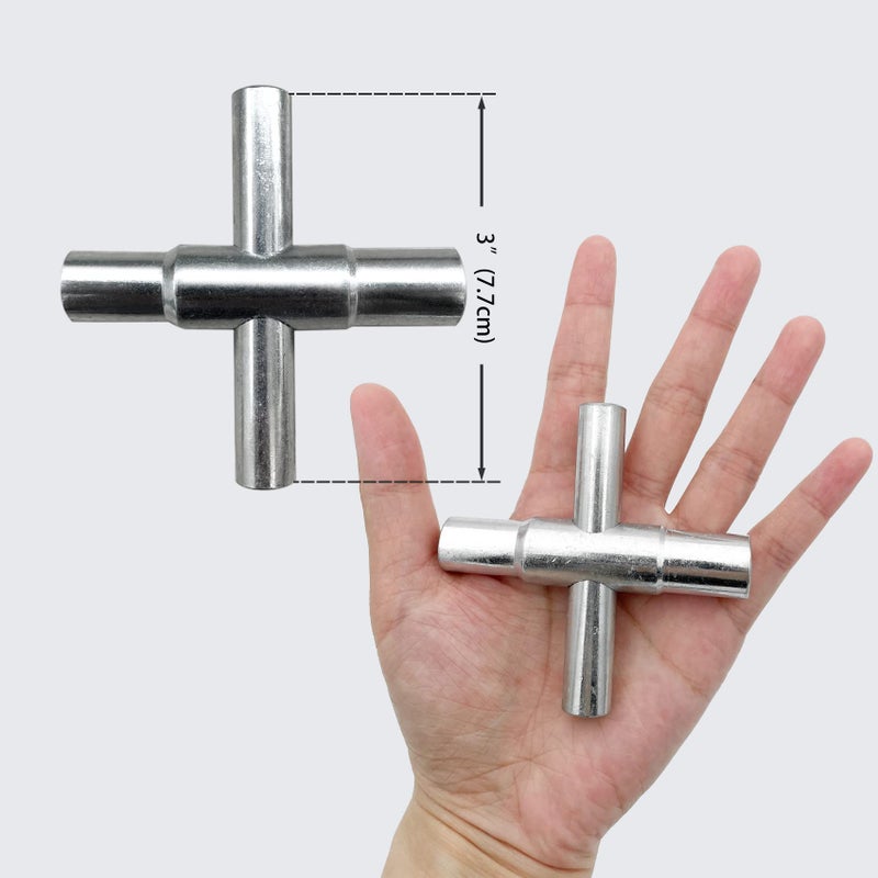 BearHut 4 Way Sillcock Key Wrench Set  1/4""  9/32""  5/16""  11/32"" Water Utility Key for Faucet  Spigots and Most Valves  4 Pack - Image 5